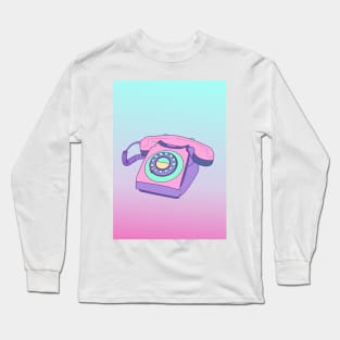 Aesthetic vintage telephone Long Sleeve T-Shirt